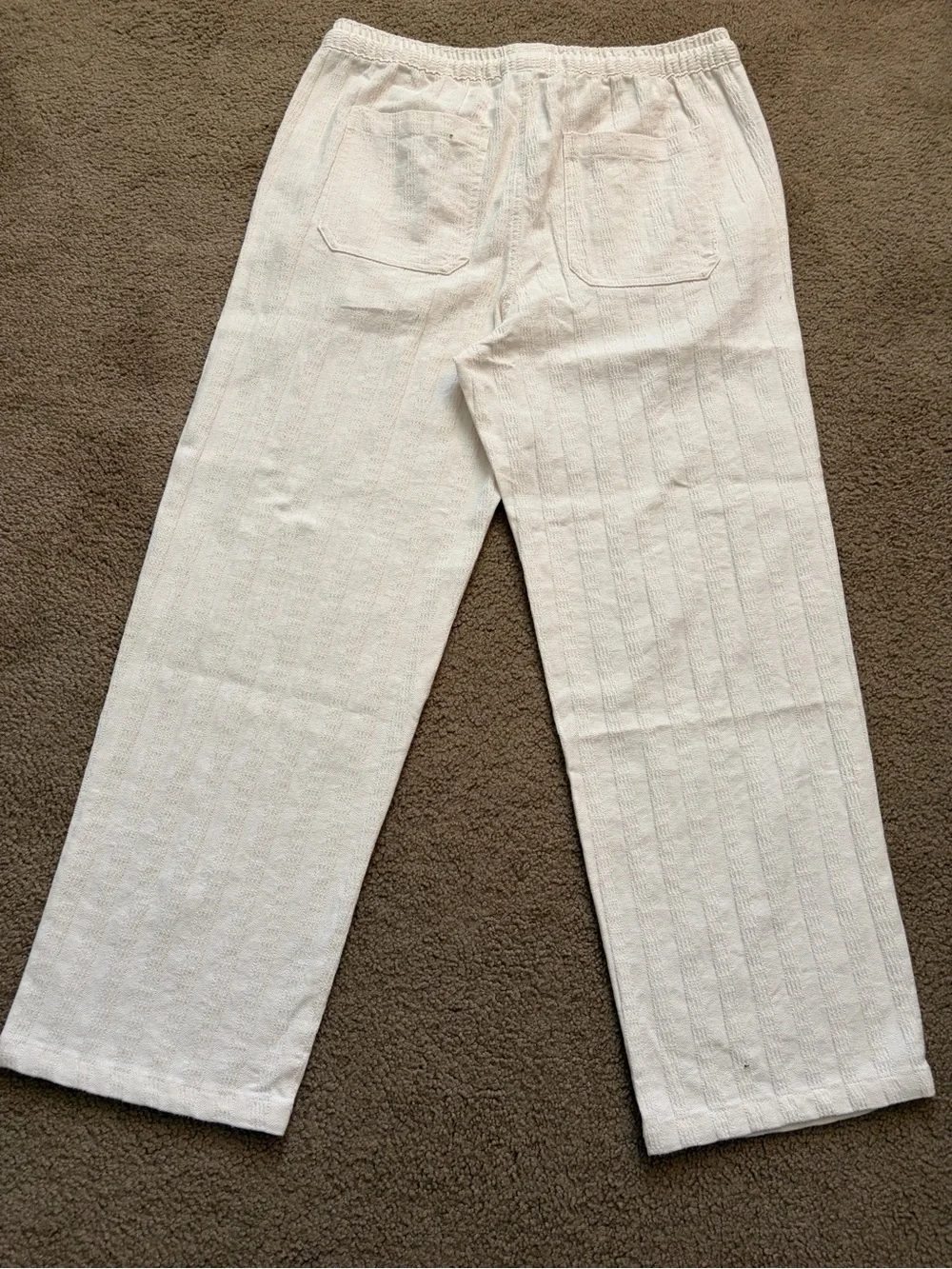 Denim & Flower Cream Knit Drawstring Joggers
